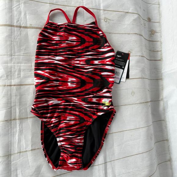 Speedo Other - NWT Speedo One Piece ProLT Cross Back Printed Adult Team Colors 6/32 Small Red